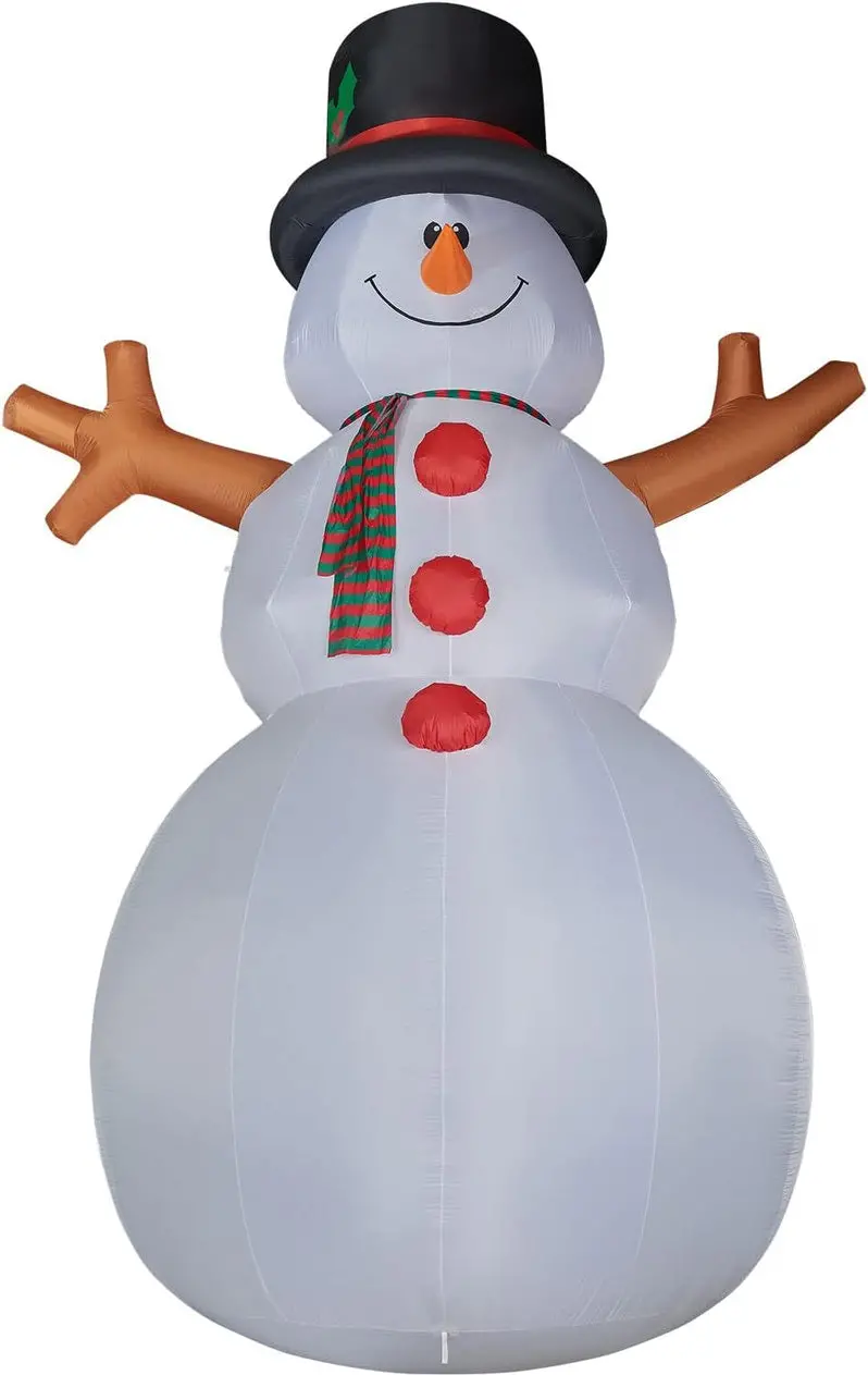 20-Foot Outdoor Inflatable Snowman Decor – RGB Light Display with Carry Storage Bag 2