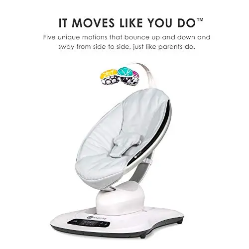 4moms mamaRoo 4 Multi-Motion Infant Swing – Intelligent Bluetooth Rocker with Five Distinct Motion Options 2