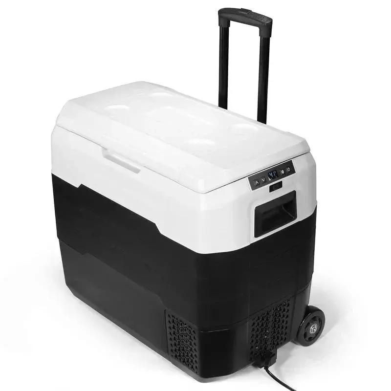 53-Quart Bluetooth Rolling Cooler – Smart Portable Refrigerator with App Control and 12V Vehicle Power Support