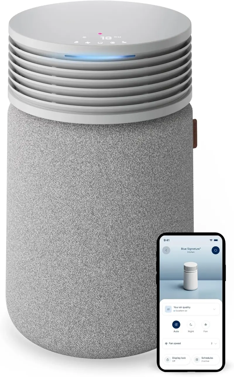 Blueair Blue Signature SP3i Tabletop Air Purifier – HEPASilent WiFi Model for Medium-Sized Spaces (498 sq ft), Optimized for Pet Hair Capture and Easy Desktop Placement