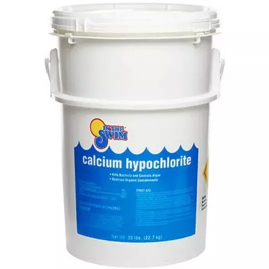 Calcium Hypochlorite Pool Shock – 50-Pound Industrial-Grade Sanitizer for Rapid Water Clarification