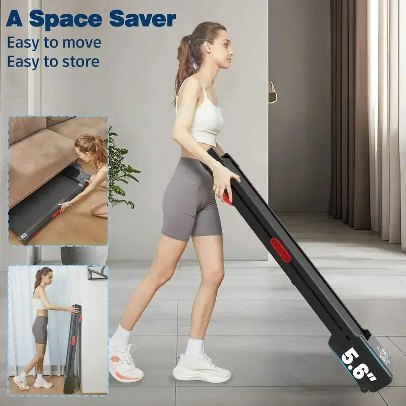 Compact Folding Treadmill for Home Use – Mountaineering-Inspired Design with LED Display & Bluetooth Audio