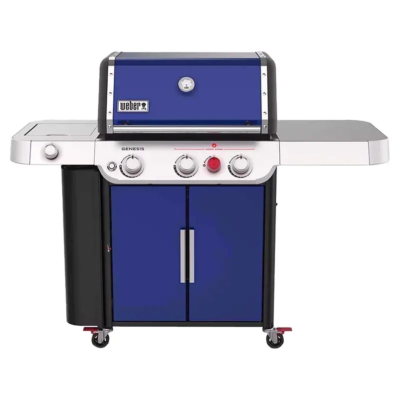 Deep Ocean Blue Portable Liquid Propane Grill – Compact Outdoor Burner Grill for On-the-Go Cooking