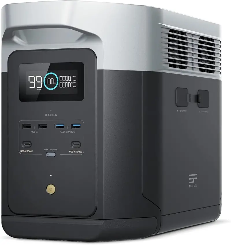 EcoFlow Delta 2 Max Solar Generator – Pure Sine Wave Inverter, Expandable Battery, 2400W Output 2