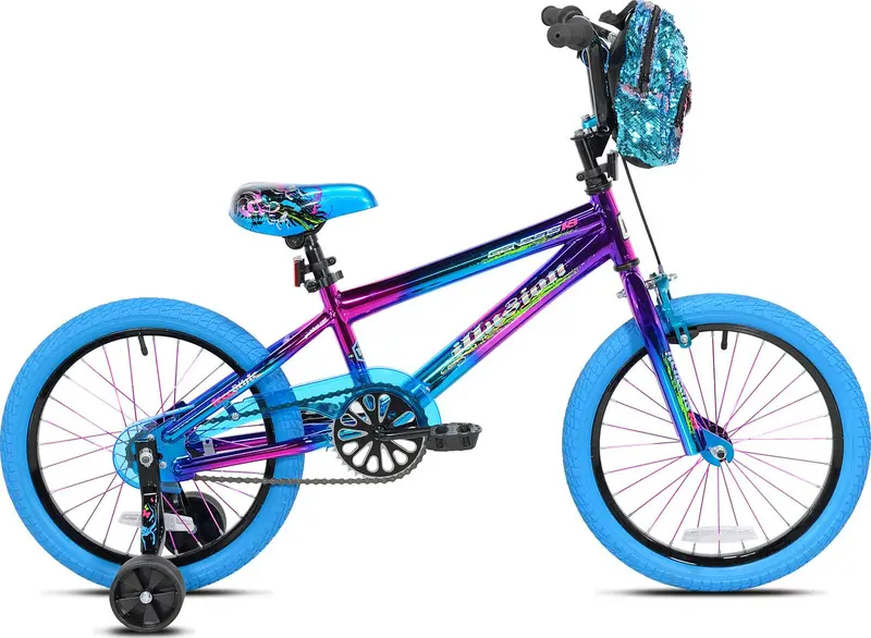 Genesis Illusion Youth Bike – 18-Inch Girls' Model in Blue and Purple with Smooth Shifting Gears and Responsive Stopping Power 2