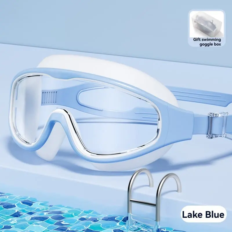HD Anti-Fog Swim Goggles – Oversized Ergonomic Design, Leak-Resistant Seal, Unisex Adult Fit with Wide Peripheral Vision 2