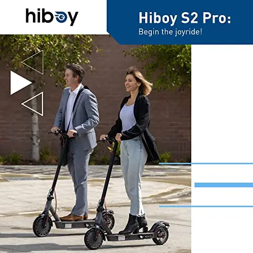 Hiboy S2 Pro Electric Scooter – 500W Motor, 10-Inch Puncture-Resistant Tires, LED Dashboard, and IPX4 Weather Resistance