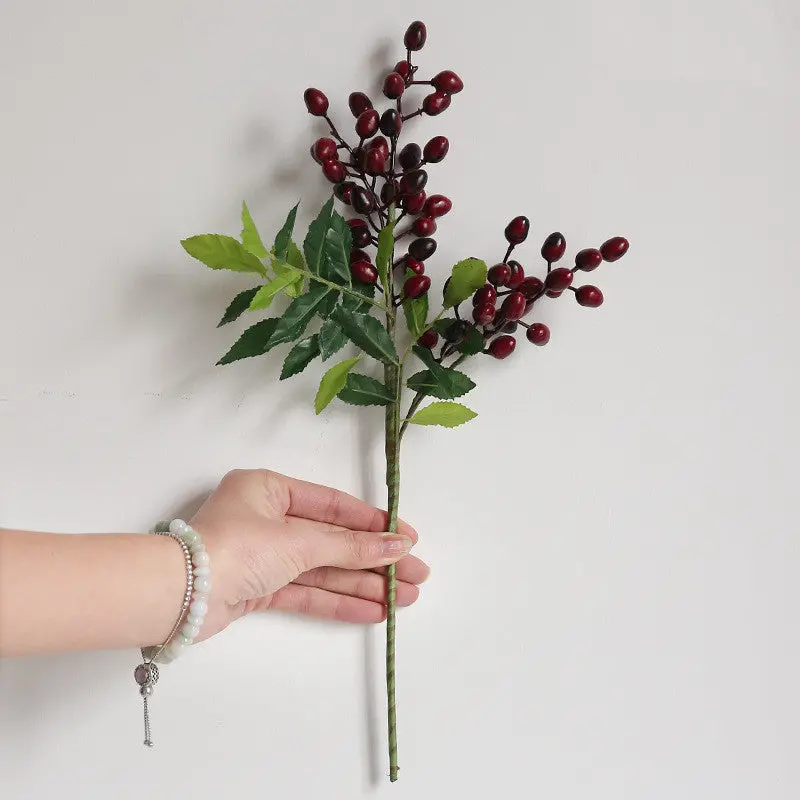 Holiday-Themed Silk Flower Ornaments – Festive Botanical Accents for Trees, Mantels, and Party Backdrops 2