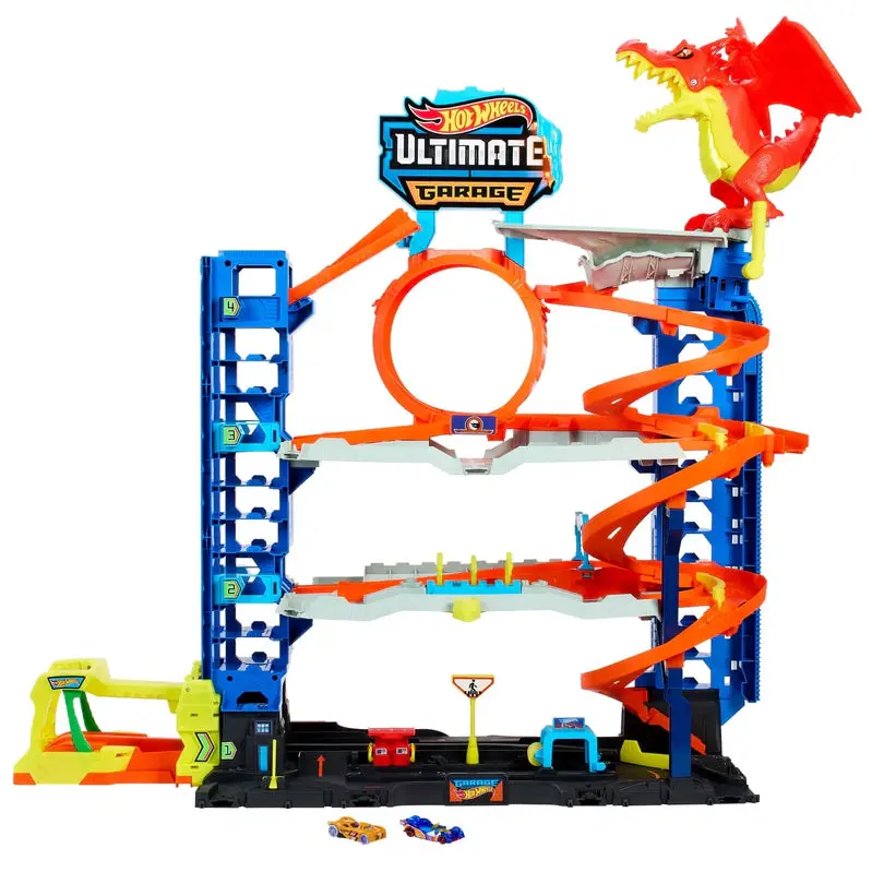 Hot Wheels City Ultimate Garage Playset – Expandable Kids’ Toy Garage with 2 Die-Cast Cars, 50+ Storage Spots, Ages 4–8