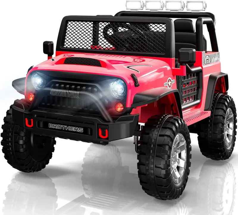 L8 Dual-Seat 12V Ride-On Vehicle – Remote-Controlled Electric Car Featuring Bluetooth Speaker, Three-Speed Settings, LED Lights & Multi-Mode Audio