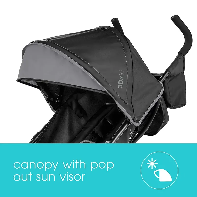 Lightweight Foldable Infant Stroller – Blue and Black Travel-Friendly Carrier for On-the-Go Families