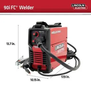 Lincoln Electric K5255-1 WELD-PAK 90i FC Welder – Compact Flux-Cored Unit Requiring No External Shielding Gas