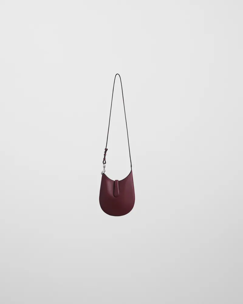 Mini Bean Sling Bag In Chestnut Leather