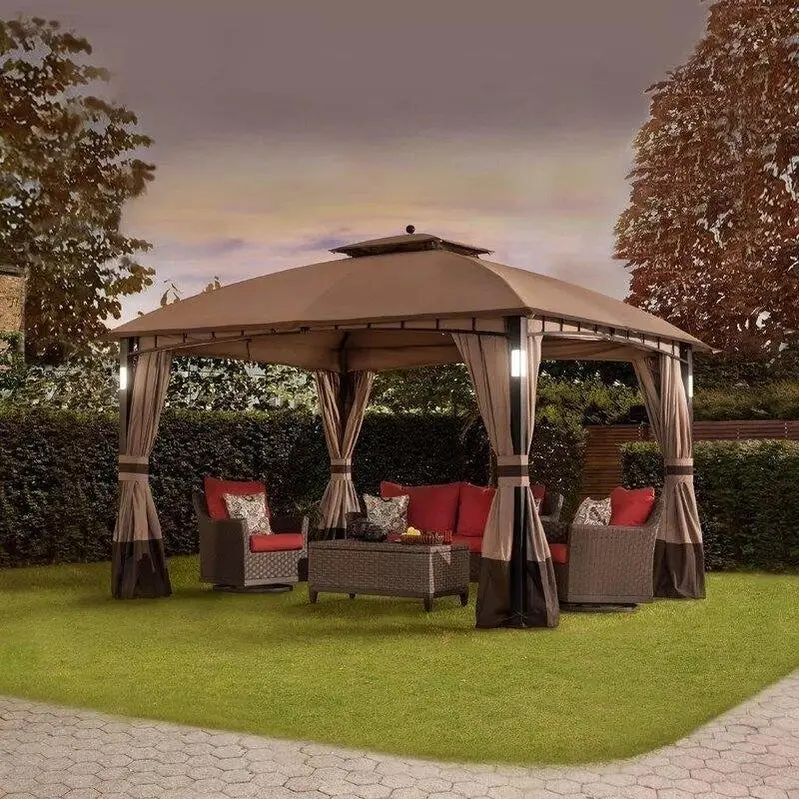 Moorehead 12 ft. x 10 ft. Rust-Resistant Powder-Coated Steel Patio Gazebo 2
