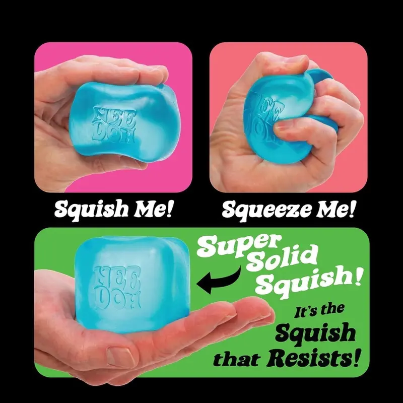 NeeDoh Nice Cube – Compact 2.25-Inch Solid Squish Toy for Hands-On Relief
