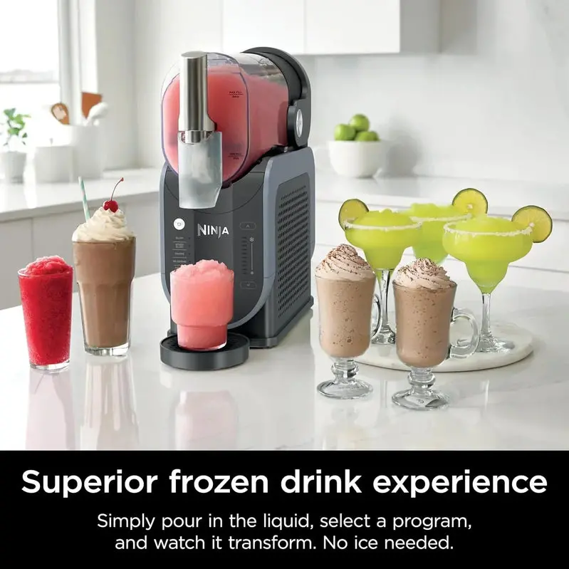 Ninja SLUSHi Professional Frozen Drink Maker – 88 oz RapidChill Technology with Five Customizable Programs for Margaritas, Frappés, and More