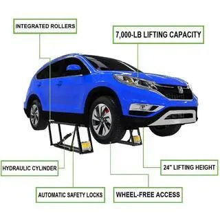 QuickJack 7000TL Portable Dual-Post Vehicle Lift – 7,000-Lb Capacity for Trucks and SUVs