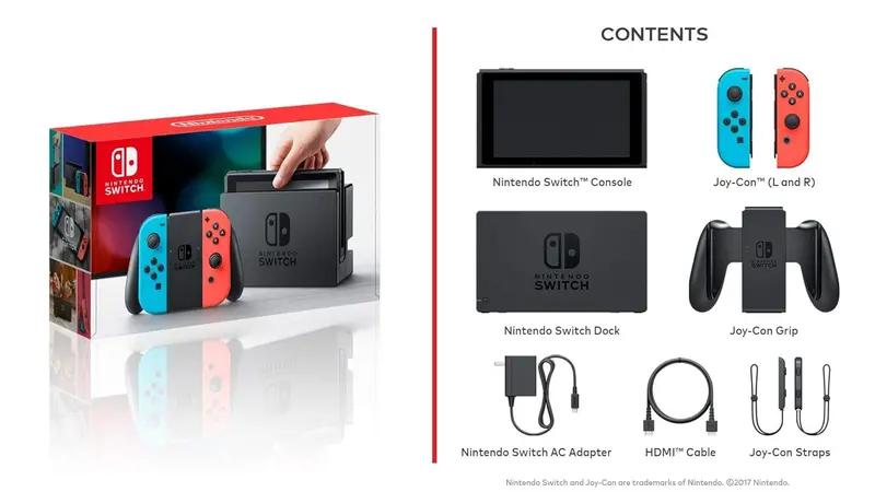 Refurbished Neon Red and Blue Joy-Con Controllers — Compatible with Nintendo Switch Systems