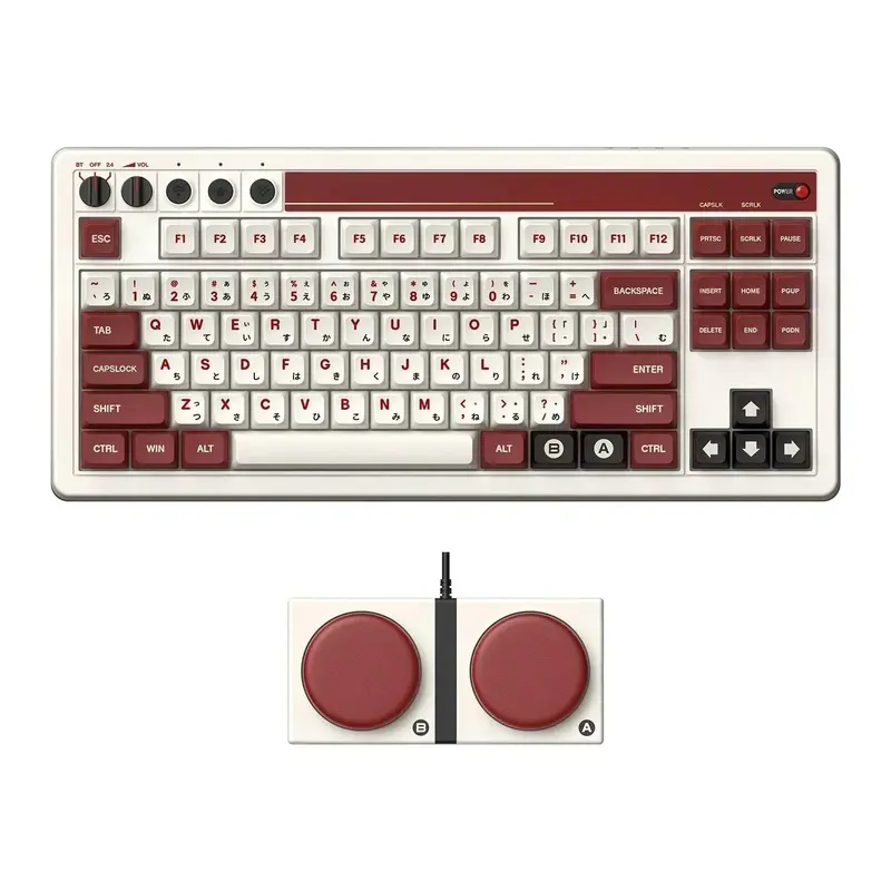 Retro-Style Mechanical Keyboard – Tri-Mode Wireless (Bluetooth/2.4G/USB-C) with Customizable Key Switches
