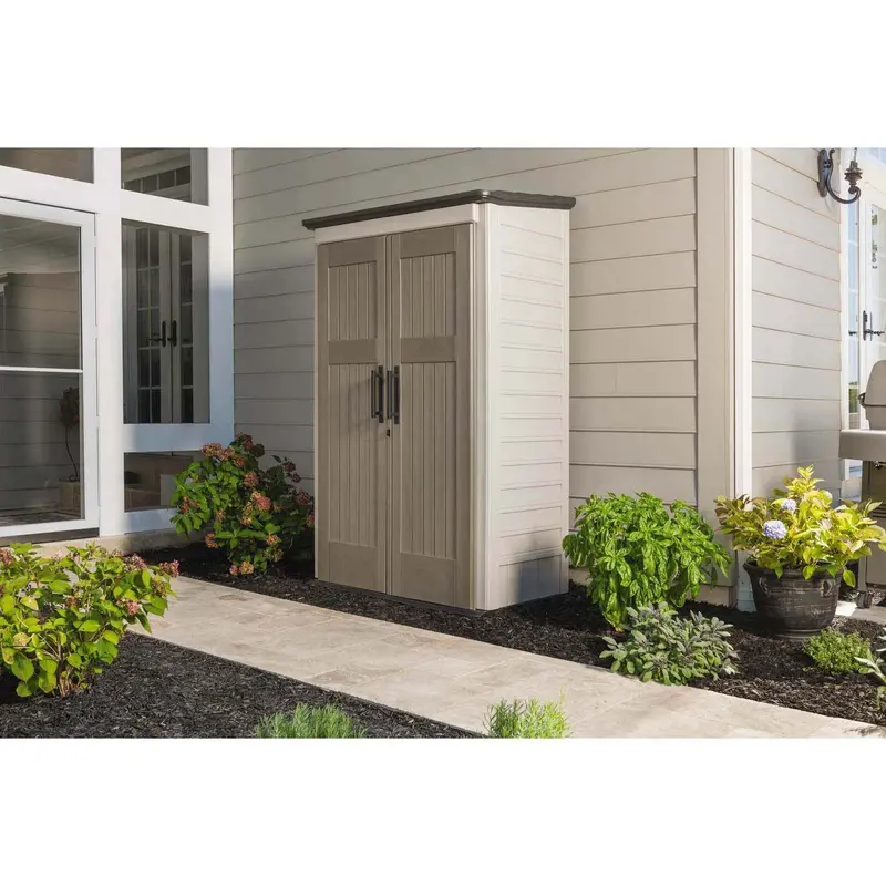 Rubbermaid 52-Cubic-Foot Lockable All-Weather Outdoor Storage Shed – Durable Resin Enclosure