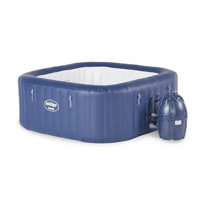 SaluSpa Hawaii Inflatable Hot Tub – 6-Person AirJet Spa with Rapid-Heat Pump (Blue)