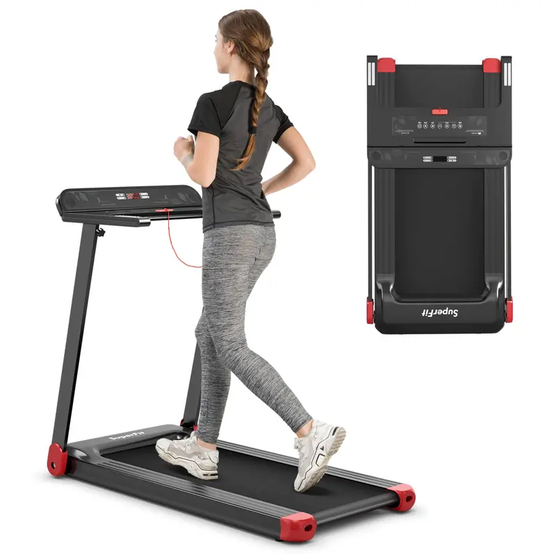 Smart Compact Folding Treadmill – Superfit Bluetooth-Enabled Model with Speaker and Mobile App Integration