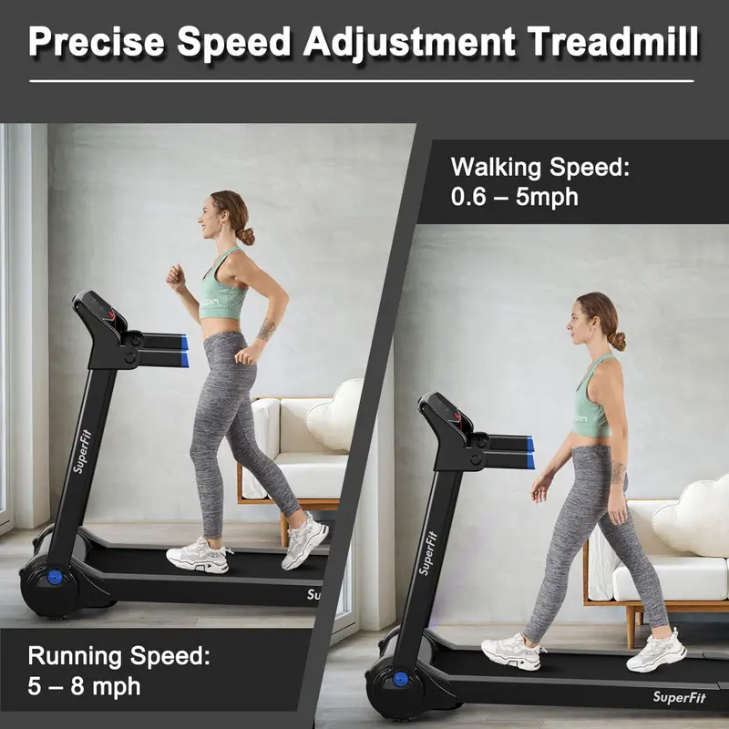 Smart Folding Treadmill – 3HP Motor, Bluetooth Audio, HD Touch Display, and Mobile App Connectivity