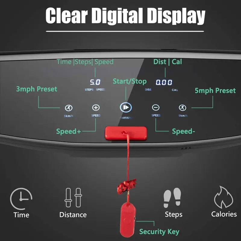 Smart Folding Treadmill – 3HP Motor, Bluetooth Audio, HD Touch Display, and Mobile App Connectivity
