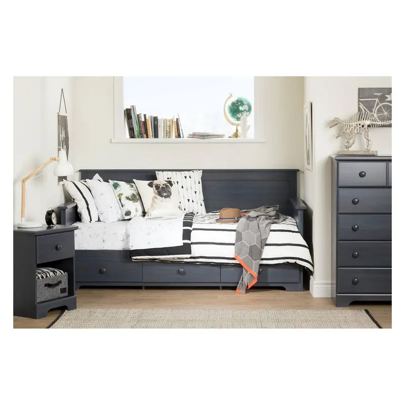 South Shore Summer Breeze 5-Drawer Dresser – Modern Solid Wood Chest in Blueberry Finish 2