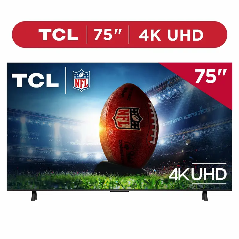 TCL 75" 4-Series 4K Roku Smart TV — Voice Control, AirPlay 2, Personalized Home Screen