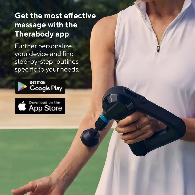 TheraGun Elite (5th Gen) Percussion Massager – Ultra-Quiet Deep-Tissue Device with Bluetooth, USB-C, and Full-Body Mobility Support
