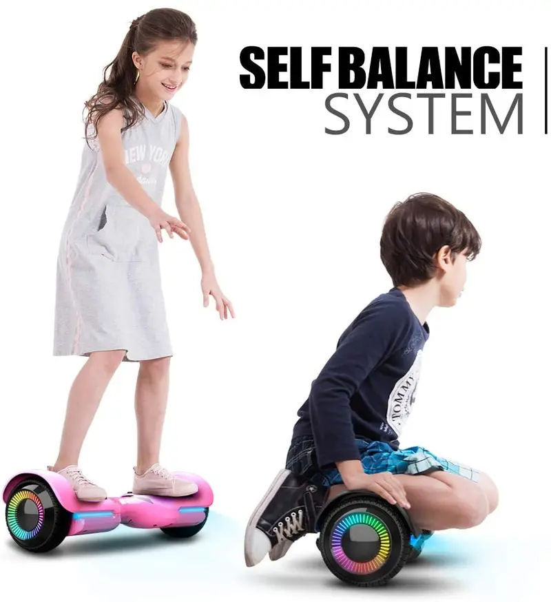 UL-Certified 6.5-Inch Smart Hoverboard – Bluetooth Audio & Smartphone-Controlled Self-Balancing Scooter