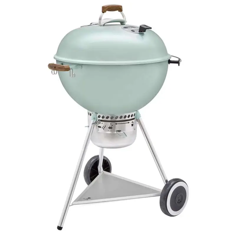 Weber 22-Inch Charcoal Kettle Grill in Rock N Roll Blue – Classic Design with Premium Build