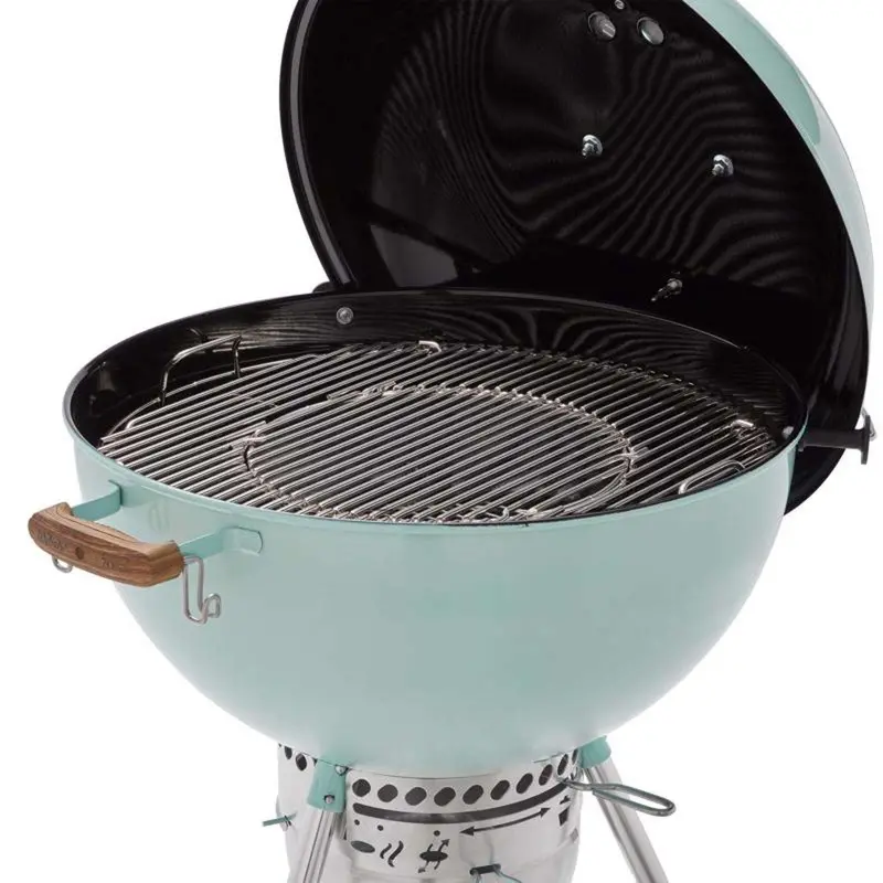 Weber Original Kettle Charcoal Grill – 22-Inch Enamel-Coated Body, Rock N Roll Blue, Rust-Resistant Lid 2