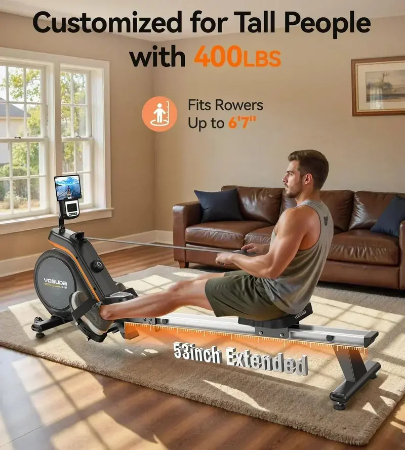 YOSUDA Bluetooth Magnetic Rowing Machine – Quiet, Connected Indoor Rowing Experience